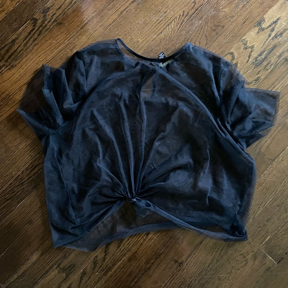 Plus size mesh top
